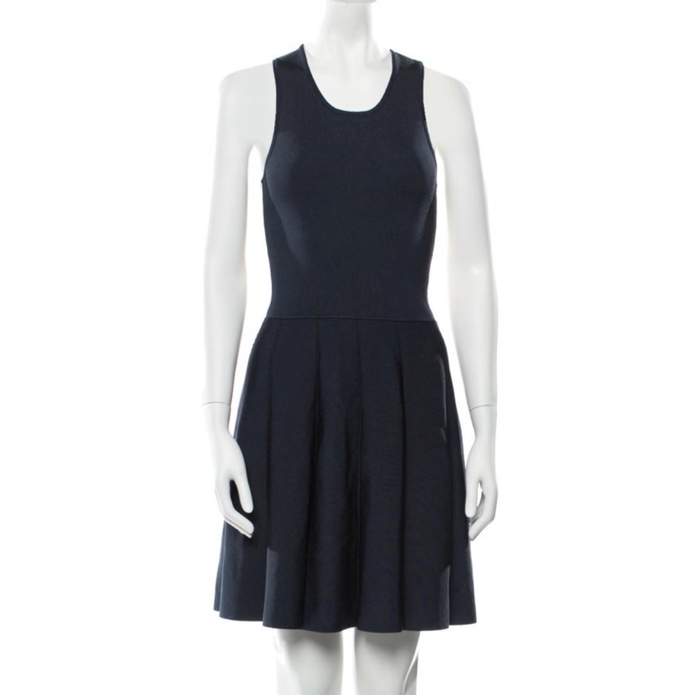 Parker navy blue scoop dress with white back, size xs